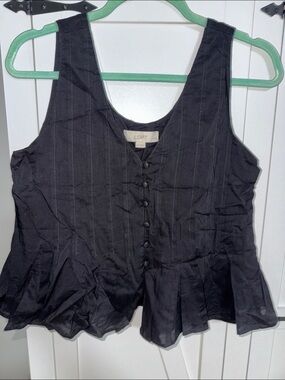 LOFT PLEATED V-NECK TANK TOP